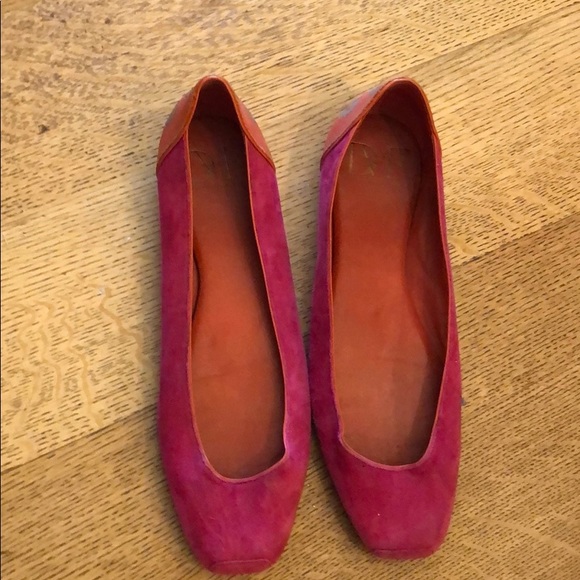 Hot pink DVF flats - Picture 1 of 3